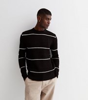 Only & Sons Black Striped Knitted Crew Neck Long Sleeve Jumper